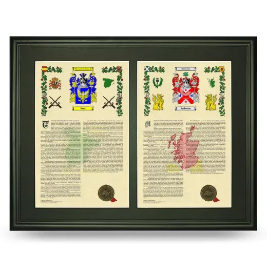 Double Armorial History Framed-Black