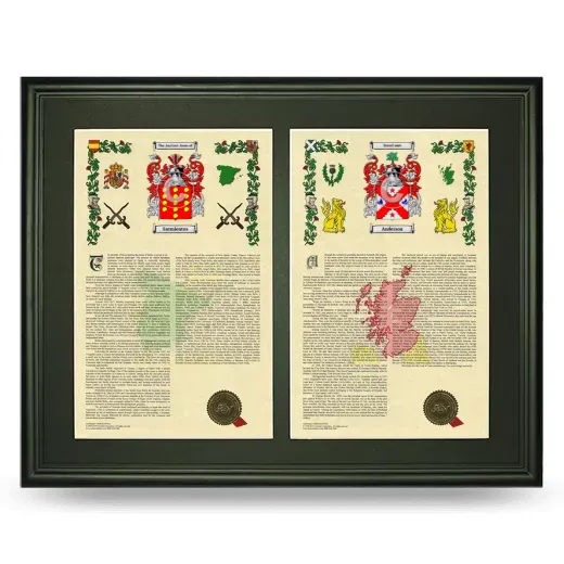 Double Armorial History Framed-Black