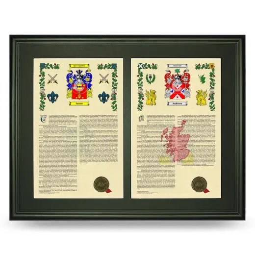 Double Armorial History Framed-Black