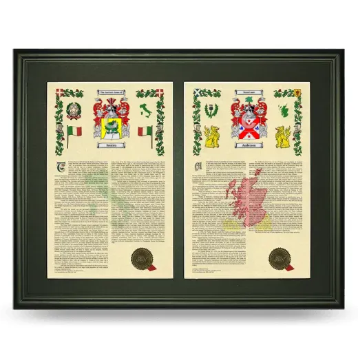 Double Armorial History Framed-Black