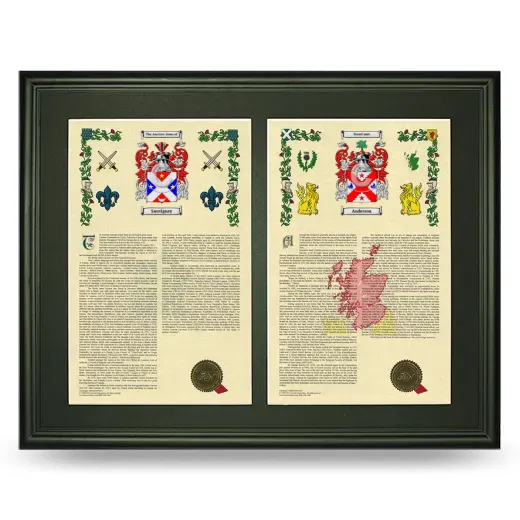 Double Armorial History Framed-Black