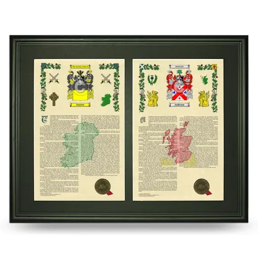 Double Armorial History Framed-Black