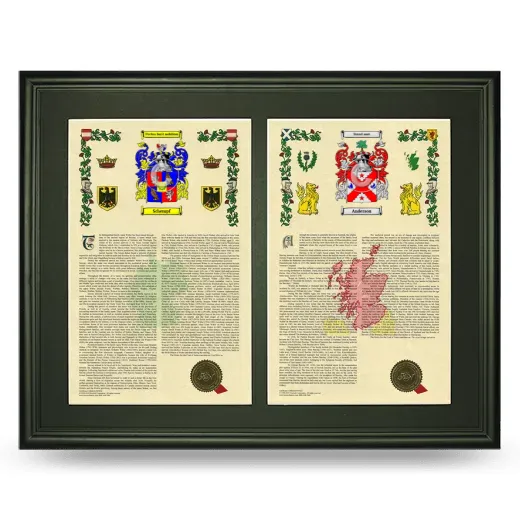 Double Armorial History Framed-Black
