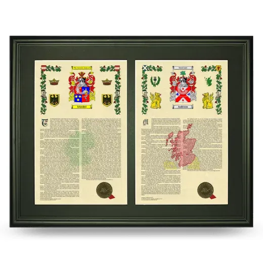Double Armorial History Framed-Black