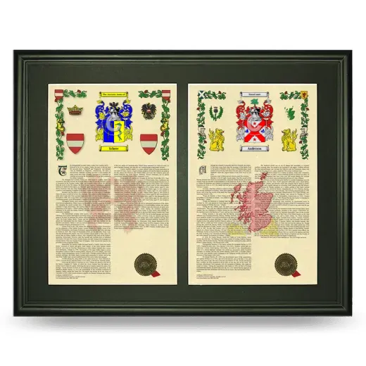 Double Armorial History Framed-Black