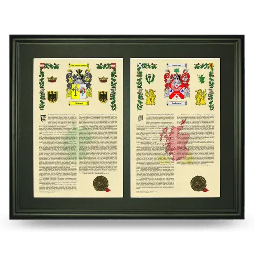 Double Armorial History Framed-Black
