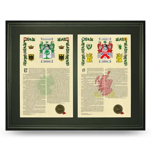 Double Armorial History Framed-Black