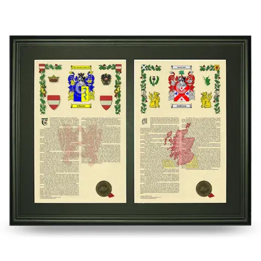 Double Armorial History Framed-Black