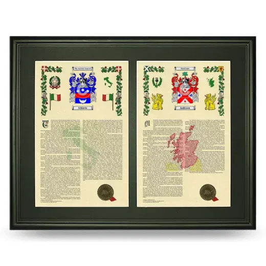 Double Armorial History Framed-Black