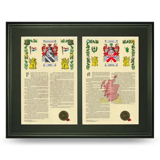 Double Armorial History Framed-Black