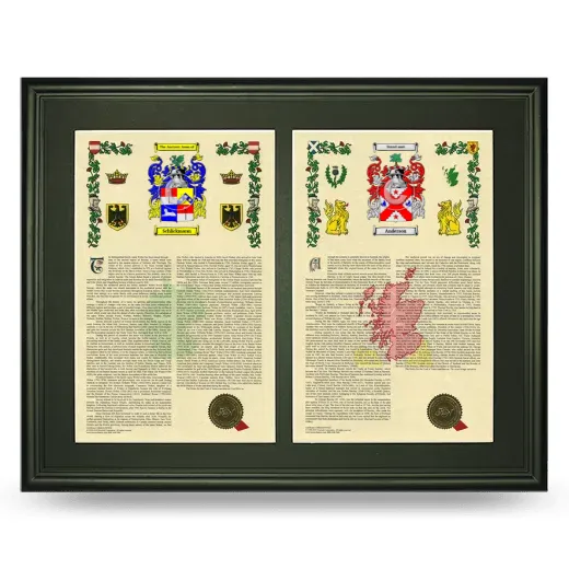Double Armorial History Framed-Black