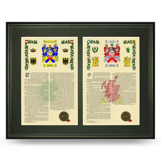 Double Armorial History Framed-Black