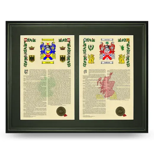 Double Armorial History Framed-Black