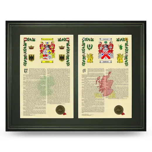 Double Armorial History Framed-Black