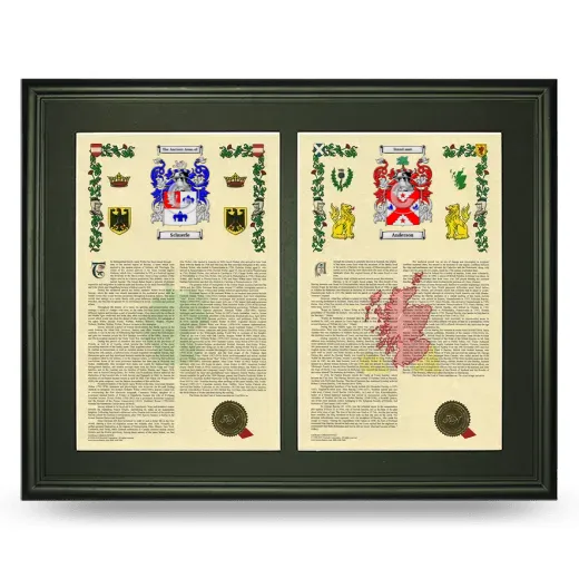 Double Armorial History Framed-Black