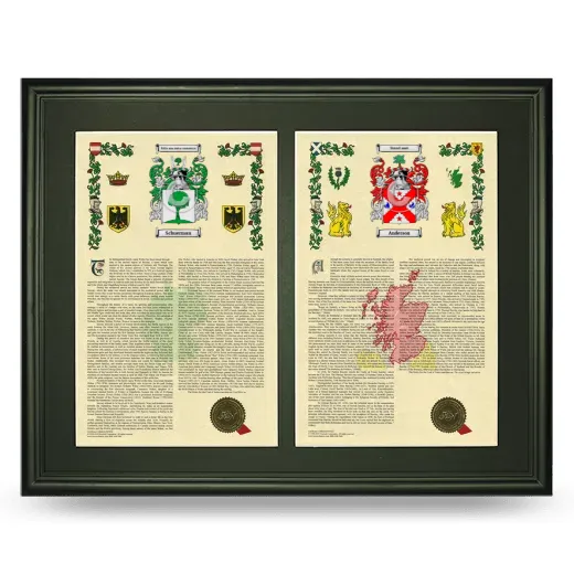 Double Armorial History Framed-Black