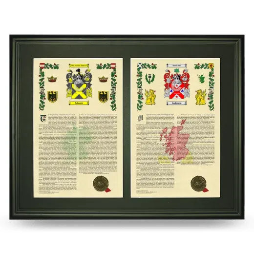 Double Armorial History Framed-Black
