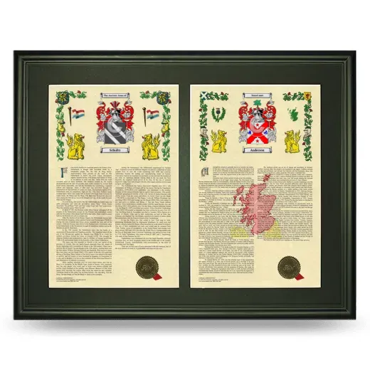 Double Armorial History Framed-Black