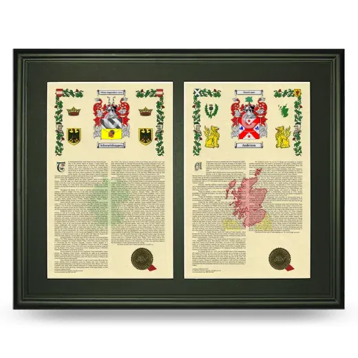 Double Armorial History Framed-Black