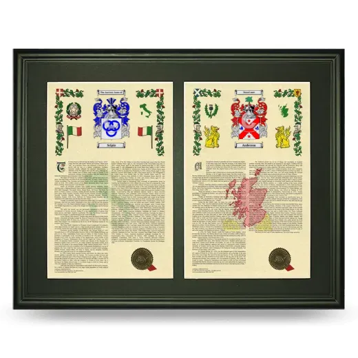 Double Armorial History Framed-Black