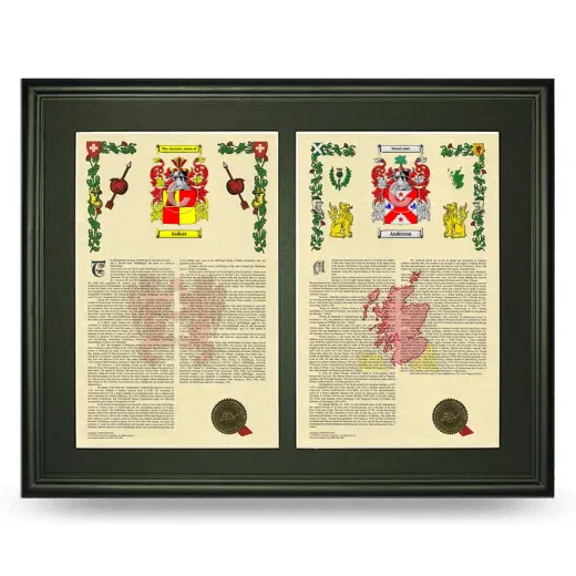 Double Armorial History Framed-Black