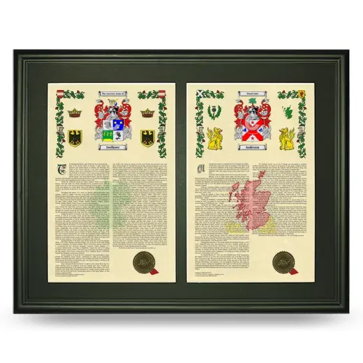 Double Armorial History Framed-Black