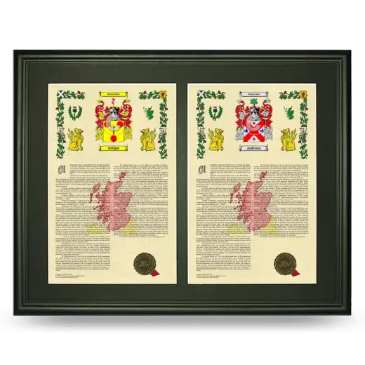 Double Armorial History Framed-Black