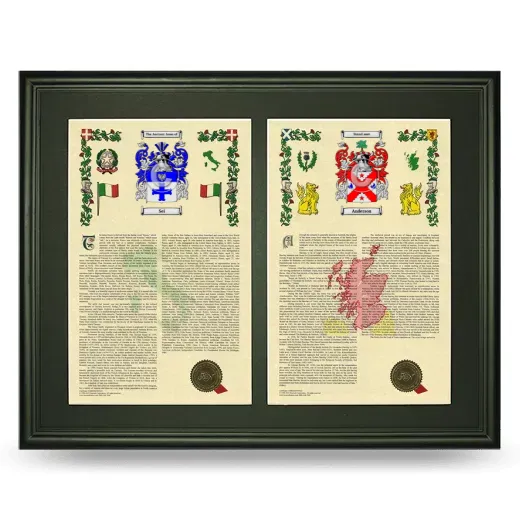 Double Armorial History Framed-Black