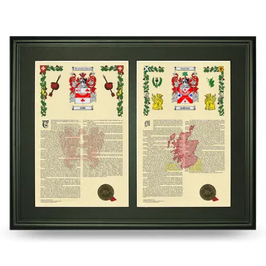 Double Armorial History Framed-Black