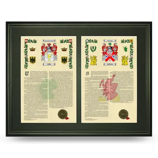 Double Armorial History Framed-Black