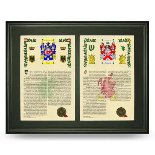 Double Armorial History Framed-Black