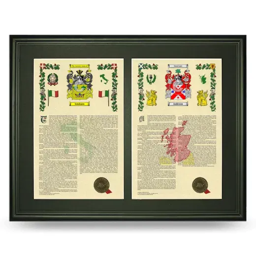 Double Armorial History Framed-Black