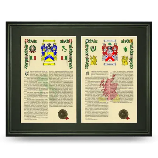 Double Armorial History Framed-Black