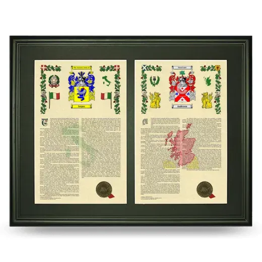 Double Armorial History Framed-Black