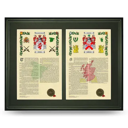 Double Armorial History Framed-Black