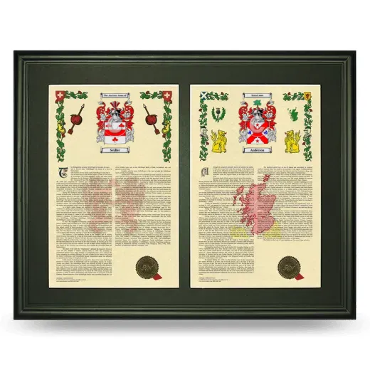 Double Armorial History Framed-Black