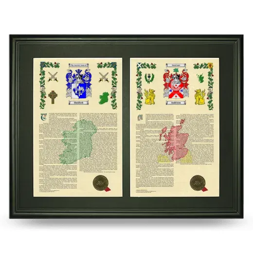 Double Armorial History Framed-Black