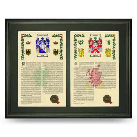 Double Armorial History Framed-Black