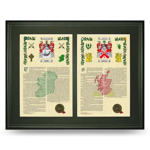 Double Armorial History Framed-Black