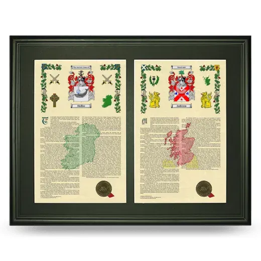 Double Armorial History Framed-Black