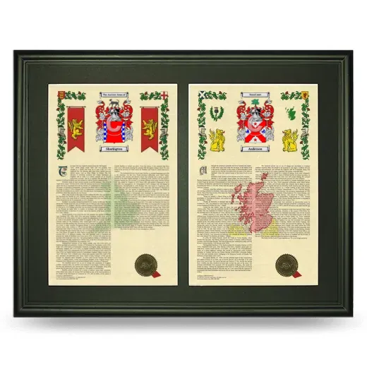 Double Armorial History Framed-Black