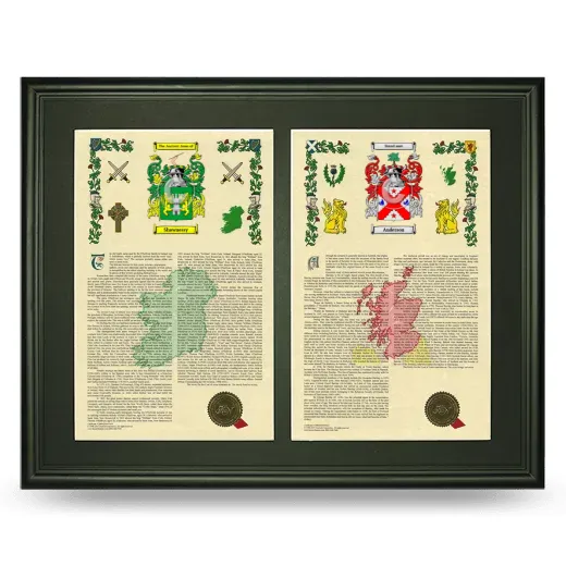Double Armorial History Framed-Black