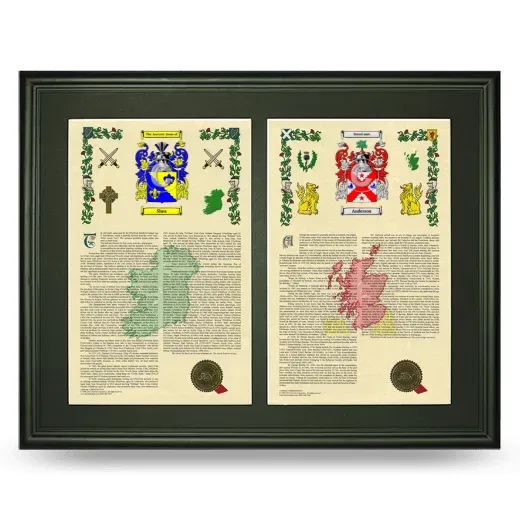 Double Armorial History Framed-Black