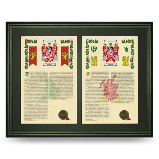 Double Armorial History Framed-Black