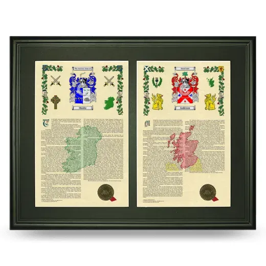 Double Armorial History Framed-Black