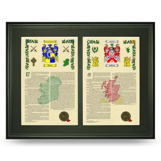 Double Armorial History Framed-Black