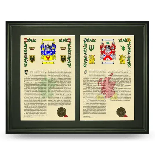 Double Armorial History Framed-Black