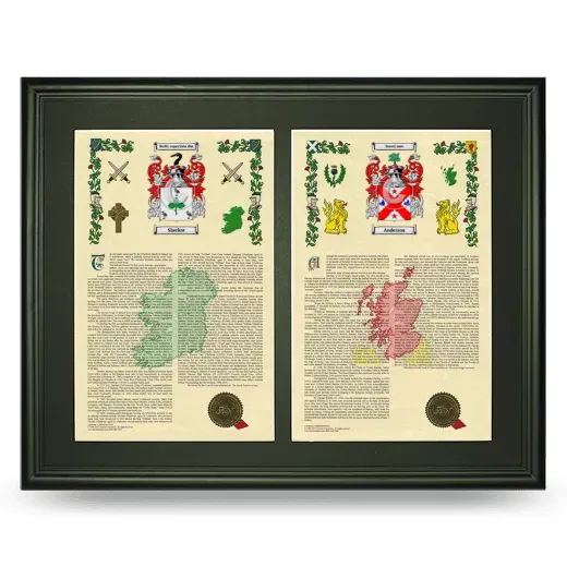 Double Armorial History Framed-Black