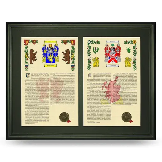 Double Armorial History Framed-Black