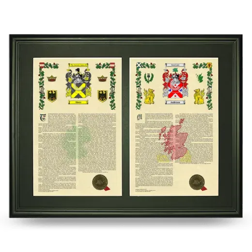 Double Armorial History Framed-Black